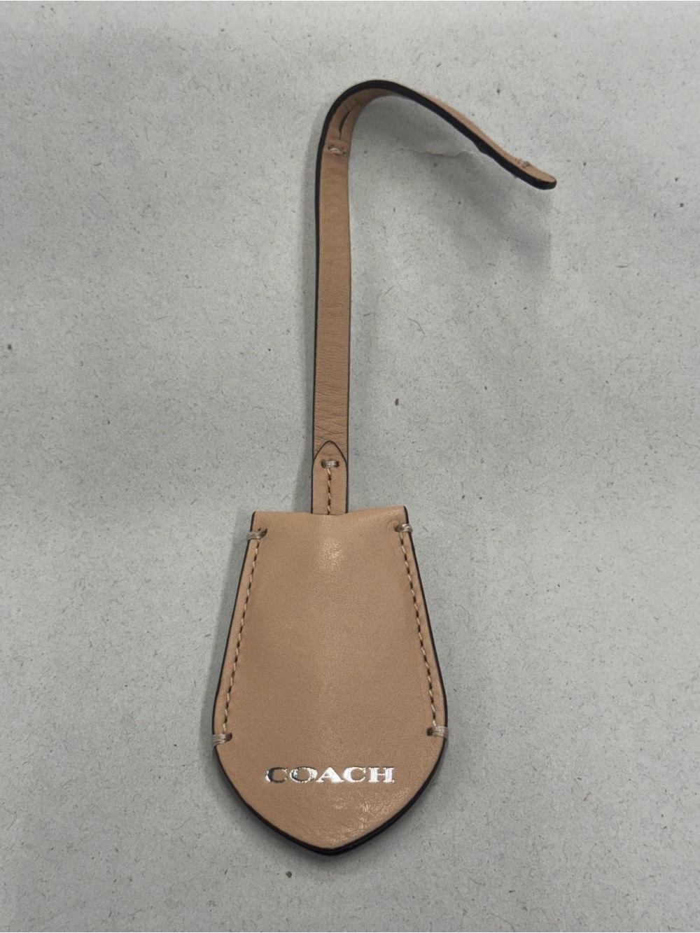Coach Leather Clochette Bag Charm Tan Hidden Key Fob Bell Holder Purse Hangtag